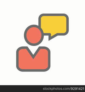 user speech chat bubble icon design vector