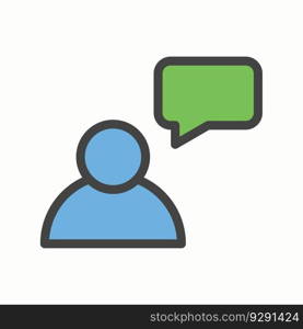 user speech chat bubble icon design vector