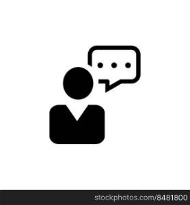 user speech chat bubble icon vector