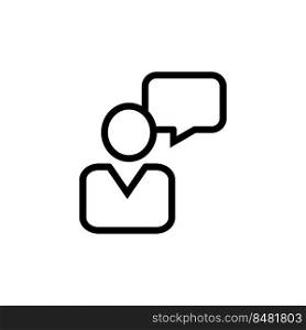 user speech chat bubble icon vector