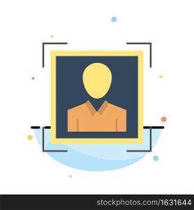 User, User ID, Id, Profile Image Abstract Flat Color Icon Template