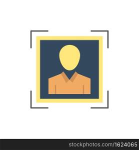 User, User ID, Id, Profile Image  Flat Color Icon. Vector icon banner Template