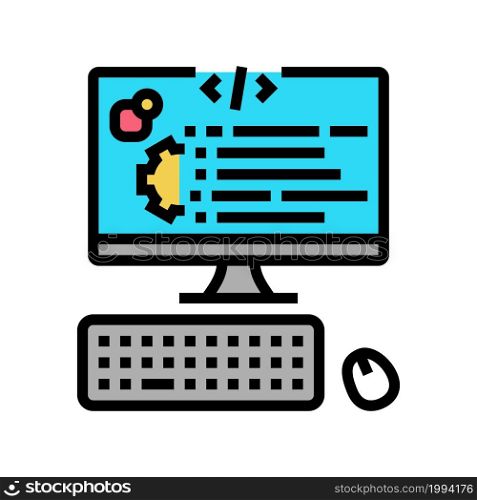user-written software color icon vector. user-written software sign. isolated symbol illustration. user-written software color icon vector illustration
