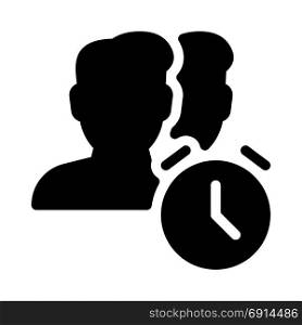 Users Time, icon on isolated background