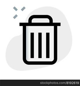 Using waste basket to dispose of trash