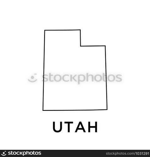Utah map icon design trendy