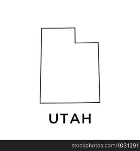 Utah map icon design trendy