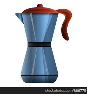 Utensil coffee pot icon. Cartoon of utensil coffee pot vector icon for web design isolated on white background. Utensil coffee pot icon, cartoon style