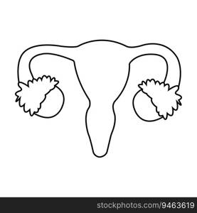 uterus icon vector illustration symbol design