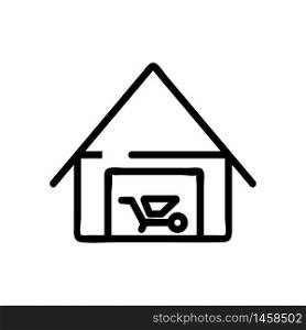 utility shed icon vector. utility shed sign. isolated contour symbol illustration. utility shed icon vector outline illustration