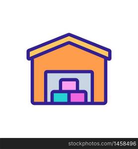 utility warehouse garage icon vector. utility warehouse garage sign. color symbol illustration. utility warehouse garage icon vector outline illustration
