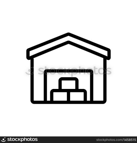 utility warehouse garage icon vector. utility warehouse garage sign. isolated contour symbol illustration. utility warehouse garage icon vector outline illustration