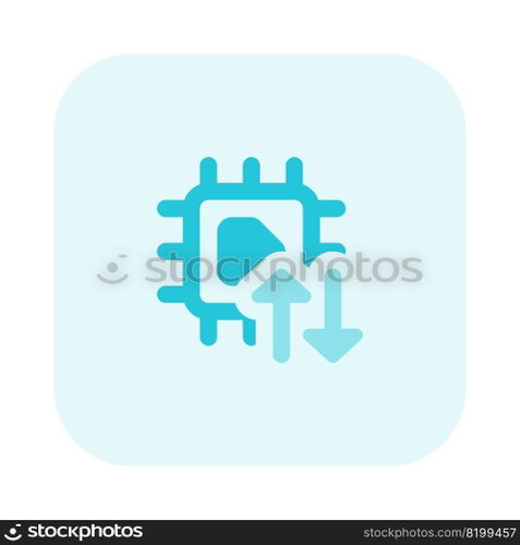 Utilizing a microprocessor to transfer data.