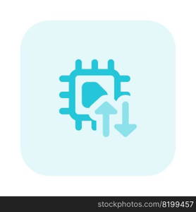 Utilizing a microprocessor to transfer data.