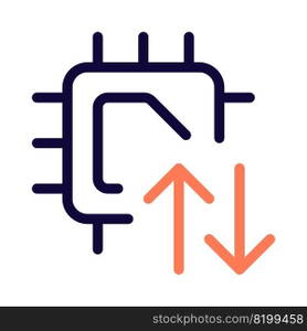 Utilizing a microprocessor to transfer data.