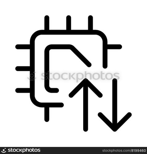 Utilizing a microprocessor to transfer data.