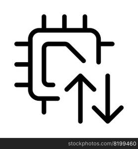 Utilizing a microprocessor to transfer data.