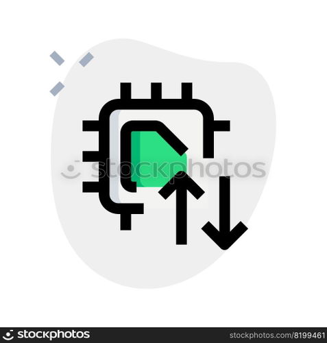 Utilizing a microprocessor to transfer data.