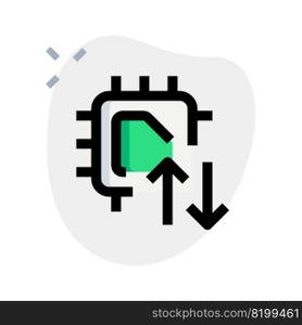 Utilizing a microprocessor to transfer data.