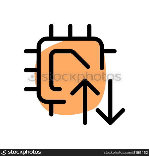 Utilizing a microprocessor to transfer data.