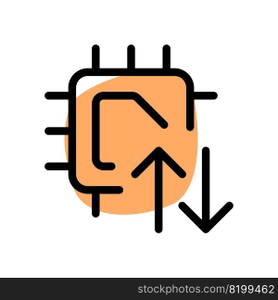 Utilizing a microprocessor to transfer data.