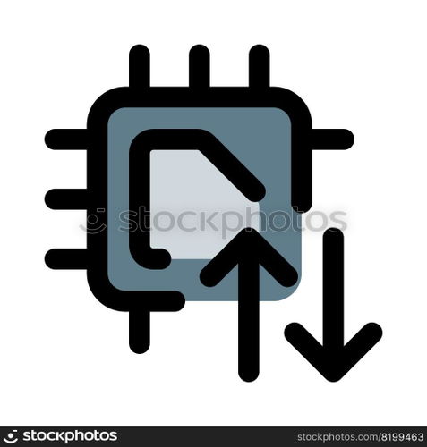 Utilizing a microprocessor to transfer data.