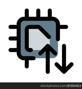 Utilizing a microprocessor to transfer data.