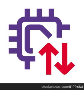 Utilizing a microprocessor to transfer data.