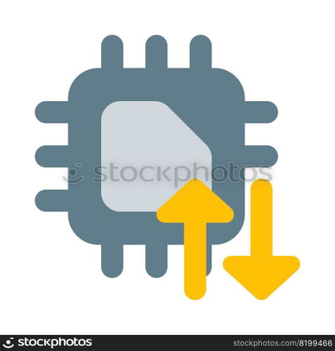 Utilizing a microprocessor to transfer data.