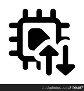 Utilizing a microprocessor to transfer data.