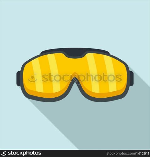 Uv protection sunglasses icon. Flat illustration of uv protection sunglasses vector icon for web design. Uv protection sunglasses icon, flat style