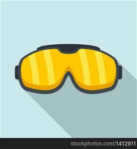 Uv protection sunglasses icon. Flat illustration of uv protection sunglasses vector icon for web design. Uv protection sunglasses icon, flat style