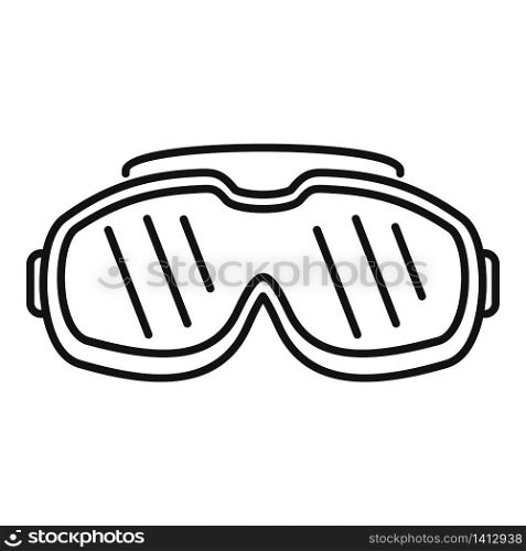 Uv protection sunglasses icon. Outline uv protection sunglasses vector icon for web design isolated on white background. Uv protection sunglasses icon, outline style