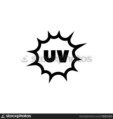 UV, Sun Ray, Ultra Violet Protection. Flat Vector Icon illustration. Simple black symbol on white background. UV, Sun Ray, Ultra Violet Protection sign design template for web and mobile UI element. UV, Sun Ray, Ultra Violet Protection. Flat Vector Icon illustration. Simple black symbol on white background. UV, Sun Ray, Ultra Violet Protection sign design template for web and mobile UI element.