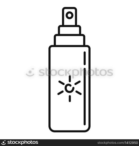 Uv tube spray icon. Outline uv tube spray vector icon for web design isolated on white background. Uv tube spray icon, outline style
