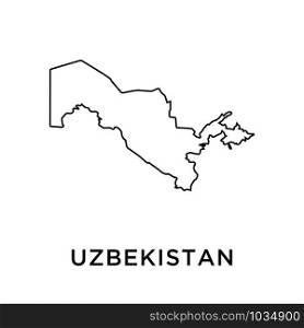 Uzbekistan map icon design trendy
