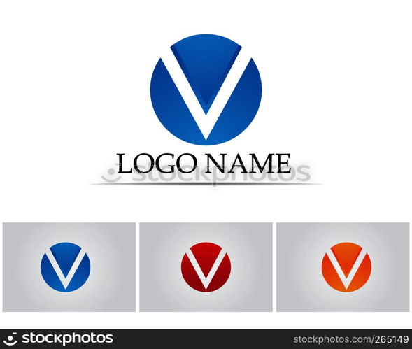 V business logo and symbols template