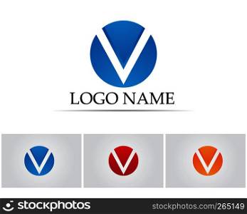 V business logo and symbols template