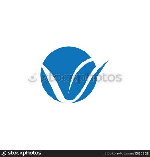 V icon Vector Illustration design Logo template