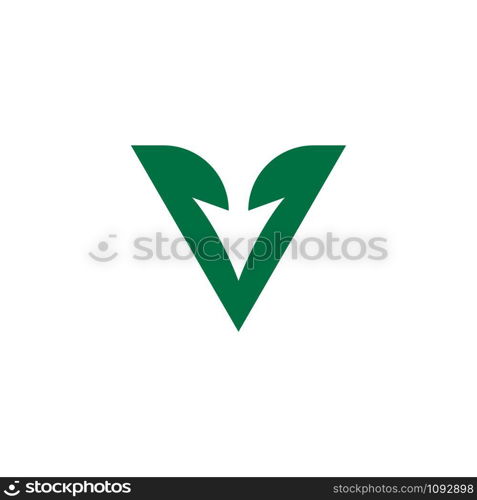 V icon Vector Illustration design Logo template