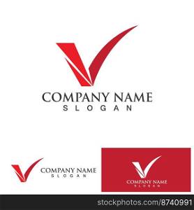V initial letter business  logo and symbol vector