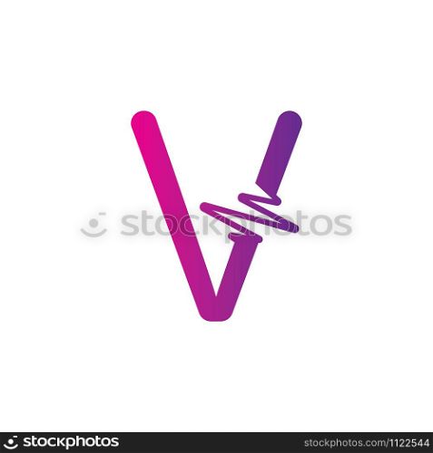V Letter creative logo or symbol template design
