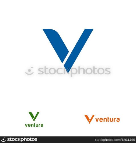 V letter design concept for business or company name initial