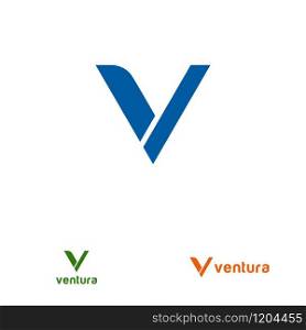 V letter design concept for business or company name initial