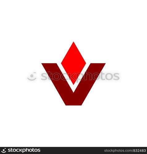 V Letter Diamond Logo Template Illustration Design. Vector EPS 10.