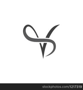 V Letter icon Template vector illustration design
