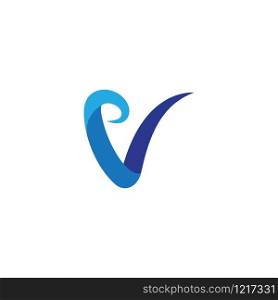 V Letter icon Template vector illustration design