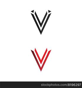 V Letter Lightning Logo Template vector icon illustration design