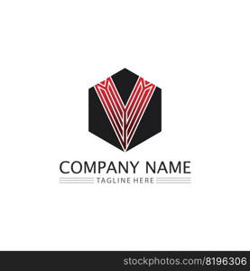 V Letter Lightning Logo Template vector icon illustration design