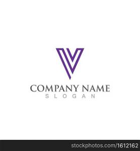 V letter logo and symbol vector image
